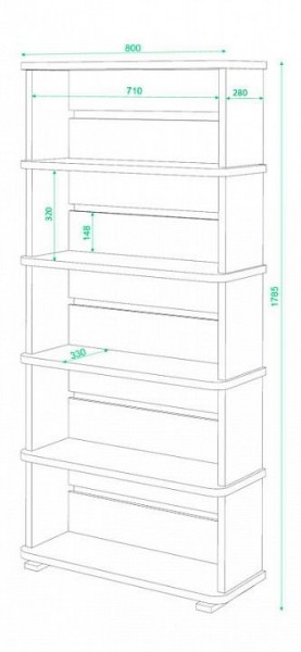 Стеллаж Домино СБ-25/5 в Ревде - revda.mebel24.online | фото 2
