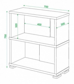Стеллаж книжный Домино нельсон СБ-10_2 в Ревде - revda.mebel24.online | фото 2
