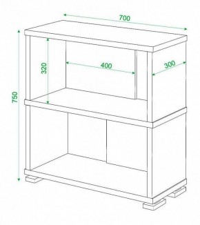 Стеллаж книжный Домино СБ-10_2 в Ревде - revda.mebel24.online | фото 3