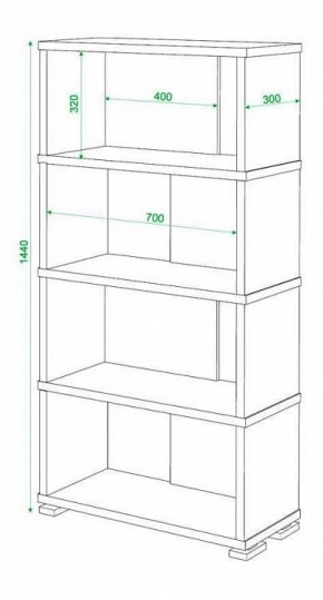 Стеллаж книжный Домино СБ-10_4 в Ревде - revda.mebel24.online | фото 2