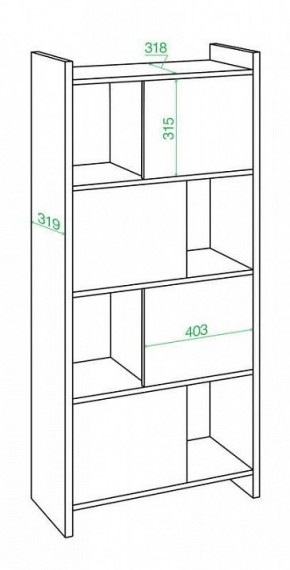 Стеллаж комбинированный Домино Лайт СТЛ-3В в Ревде - revda.mebel24.online | фото 2