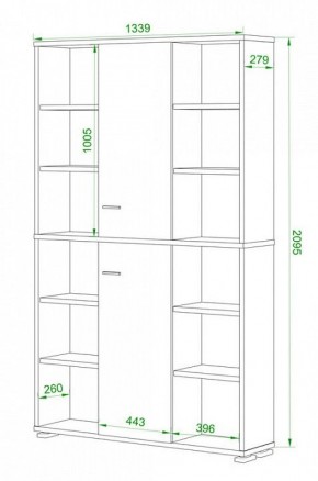 Стеллаж комбинированный Домино нельсон ПУ-40-2 в Ревде - revda.mebel24.online | фото 2