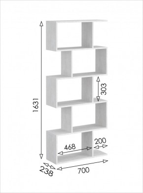 Стеллаж открытый мини 2 Вена в Ревде - revda.mebel24.online | фото 3