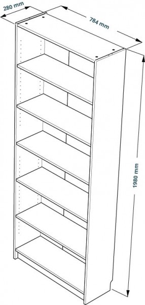 Стеллаж Варма 80, высокий с шестью полками, цвет белый в Ревде - revda.mebel24.online | фото 3