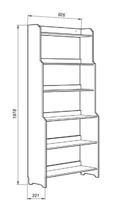 Стеллаж Вествик, массив сосны, цвет белый в Ревде - revda.mebel24.online | фото 4