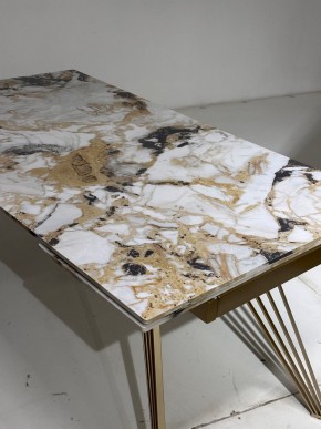 Стол ACERRA NEW 160 GLOSS GRAND JADE SOLID CERAMIC/ каркас цвета шампань, ®DISAUR в Ревде - revda.mebel24.online | фото 5
