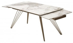 Стол ACERRA NEW 160 GLOSS LUXURY PANDORA SOLID CERAMIC/ каркас цвета шампань, ®DISAUR в Ревде - revda.mebel24.online | фото 6