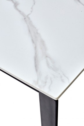 Стол CORNER 120 MATT WHITE MARBLE SOLID CERAMIC / BLACK, ®DISAUR в Ревде - revda.mebel24.online | фото 3