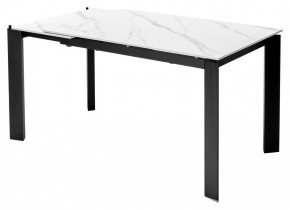 Стол CORNER 120 MATT WHITE MARBLE SOLID CERAMIC / BLACK, ®DISAUR в Ревде - revda.mebel24.online | фото 4