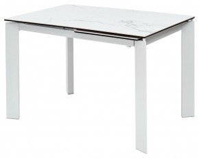 Стол CORNER 120 MATTE STATUARIO Белый мрамор матовый керамика, стекло/ белый каркас, ®DISAUR в Ревде - revda.mebel24.online | фото 2