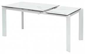 Стол CORNER 120 MATTE STATUARIO Белый мрамор матовый керамика, стекло/ белый каркас, ®DISAUR в Ревде - revda.mebel24.online | фото 4