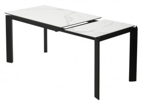Стол CORNER 120 MATTE STATUARIO Белый мрамор матовый керамика, стекло/ черный каркас, ®DISAUR в Ревде - revda.mebel24.online | фото 4