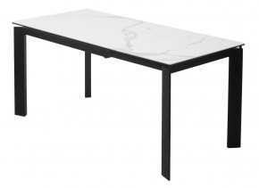 Стол CORNER 120 MATTE STATUARIO Белый мрамор матовый керамика, стекло/ черный каркас, ®DISAUR в Ревде - revda.mebel24.online | фото 5