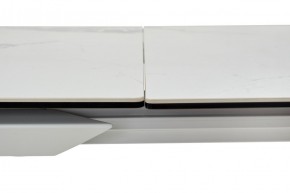 Стол CREMONA 140 HIGH GLOSS STATUARIO Белый мрамор глянцевый, керамика/ белый каркас, ®DISAUR в Ревде - revda.mebel24.online | фото 3
