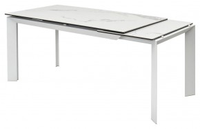 Стол CREMONA 140 HIGH GLOSS STATUARIO Белый мрамор глянцевый, керамика/ белый каркас, ®DISAUR в Ревде - revda.mebel24.online | фото 7