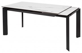 Стол CREMONA 140 MATTE STATUARIO Белый мрамор матовый, керамика/ черный каркас, ®DISAUR в Ревде - revda.mebel24.online | фото 6