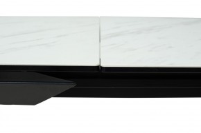 Стол CREMONA 160 KL-99 Белый мрамор матовый, итальянская керамика / черный каркас, ®DISAUR в Ревде - revda.mebel24.online | фото 4