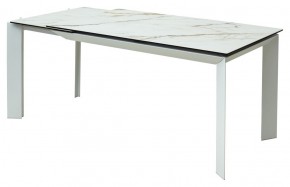 Стол CREMONA 180 KL-188 Контрастный мрамор матовый, итальянская керамика/ белый каркас, ®DISAUR в Ревде - revda.mebel24.online | фото 3