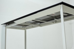 Стол CREMONA 180 KL-188 Контрастный мрамор матовый, итальянская керамика/ белый каркас, ®DISAUR в Ревде - revda.mebel24.online | фото 8