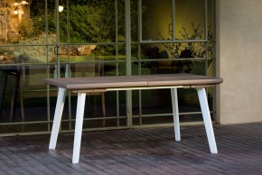 Стол Гармония раздвижной (Harmony Extendable) белый-капучино в Ревде - revda.mebel24.online | фото 1