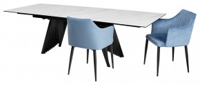 Стол IVAR 180 MARBLES KL-99 Белый мрамор, итальянская керамика/серый, ®DISAUR в Ревде - revda.mebel24.online | фото 7