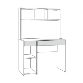 Стол компьютерный 12.77 F Комфорт (Белый РЕ шагрень) в Ревде - revda.mebel24.online | фото 4