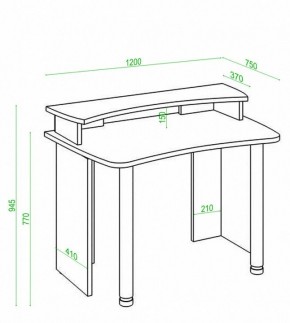 Стол компьютерный Домино Лайт СКЛ-Софт120+НКИЛ120 в Ревде - revda.mebel24.online | фото 3