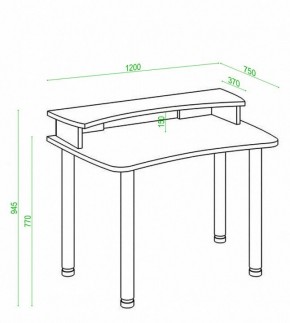Стол компьютерный Домино Лайт СКЛ-Софт120МО+НКИЛ120 в Ревде - revda.mebel24.online | фото 3