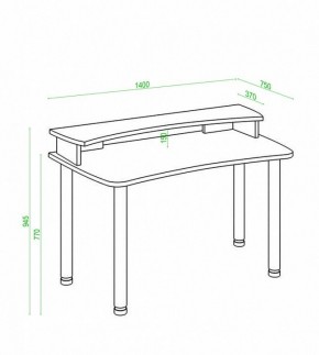 Стол компьютерный Домино Лайт СКЛ-Софт140МО+НКИЛ140 в Ревде - revda.mebel24.online | фото 3