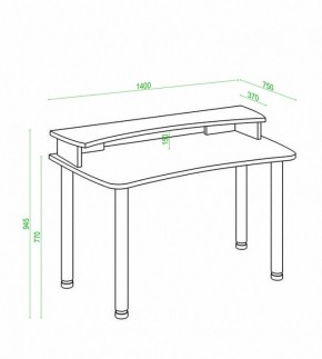 Стол компьютерный Домино Лайт СКЛ-Софт140МО+НКИЛ140 в Ревде - revda.mebel24.online | фото 3