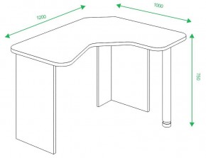 Стол компьютерный Домино Lite СКЛ-ИгрУгл120 в Ревде - revda.mebel24.online | фото 2