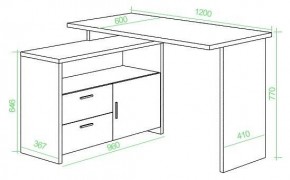 Стол компьютерный Домино Lite СКЛ-ПРЯМ120+ТБЛ в Ревде - revda.mebel24.online | фото 2