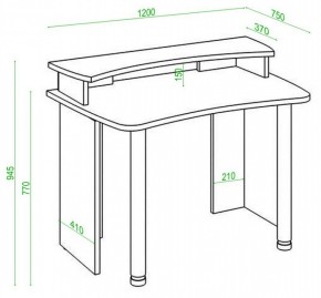 Стол компьютерный Домино lite СКЛ-Софт120+НКИЛ120 в Ревде - revda.mebel24.online | фото 2