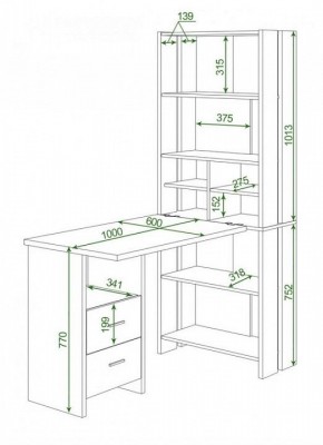 Стол компьютерный Домино Lite СТЛ-ОВ+С100Прям+ТЯЛ в Ревде - revda.mebel24.online | фото 2