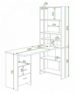 Стол компьютерный Домино Lite СТЛ-ОВ+С120Прям+ТЯЛ в Ревде - revda.mebel24.online | фото 2