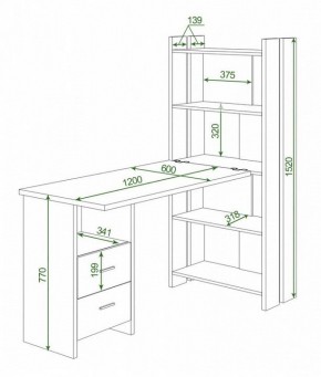 Стол компьютерный Домино Lite СТЛ-ОВ+С120Прям+ТЯЛ в Ревде - revda.mebel24.online | фото 2