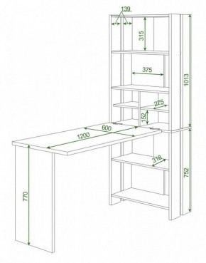 Стол компьютерный Домино Lite СТЛ-ОВХ+С120Прям без тумбы в Ревде - revda.mebel24.online | фото 2