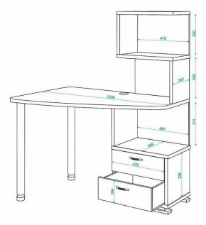 Стол компьютерный Домино нельсон СКМ-60 в Ревде - revda.mebel24.online | фото 5