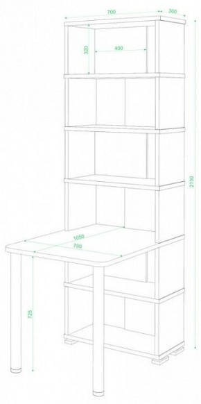 Стол компьютерный Домино СБ-10М/6 в Ревде - revda.mebel24.online | фото 2