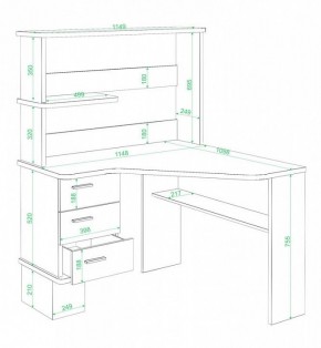 Стол компьютерный Домино СД-45 в Ревде - revda.mebel24.online | фото 2