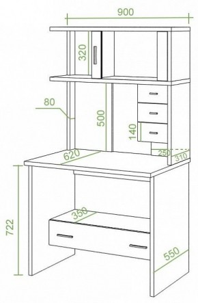 Стол компьютерный Домино СК-10М в Ревде - revda.mebel24.online | фото 2