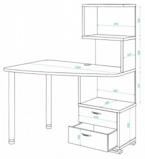 Стол компьютерный Домино СКМ-60 в Ревде - revda.mebel24.online | фото 2