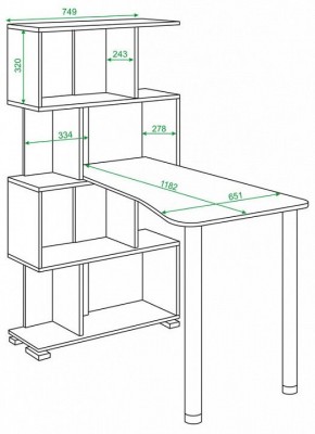 Стол компьютерный Домино СЛ-5-4СТ-2 в Ревде - revda.mebel24.online | фото 2