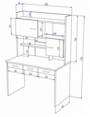 Стол компьютерный Домино СП-33 в Ревде - revda.mebel24.online | фото 2