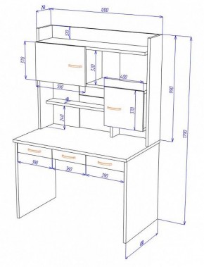 Стол компьютерный Домино СП-33 в Ревде - revda.mebel24.online | фото 2