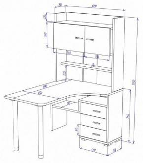 Стол компьютерный Домино СР-133-140 в Ревде - revda.mebel24.online | фото 2