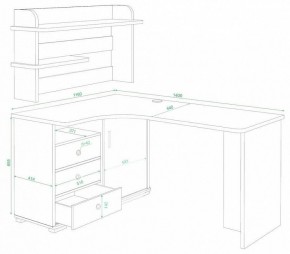 Стол компьютерный Домино СР-145 в Ревде - revda.mebel24.online | фото 2