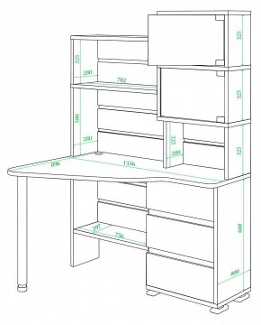 Стол компьютерный Домино СР-322 в Ревде - revda.mebel24.online | фото 2