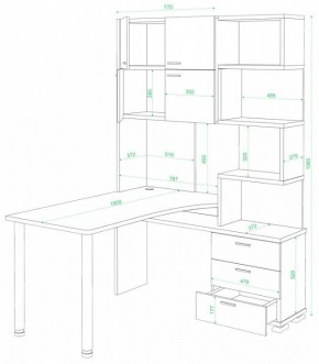 Стол компьютерный Домино СР-500М/190 в Ревде - revda.mebel24.online | фото 2