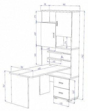 Стол компьютерный Домино СР-720/140 в Ревде - revda.mebel24.online | фото 2